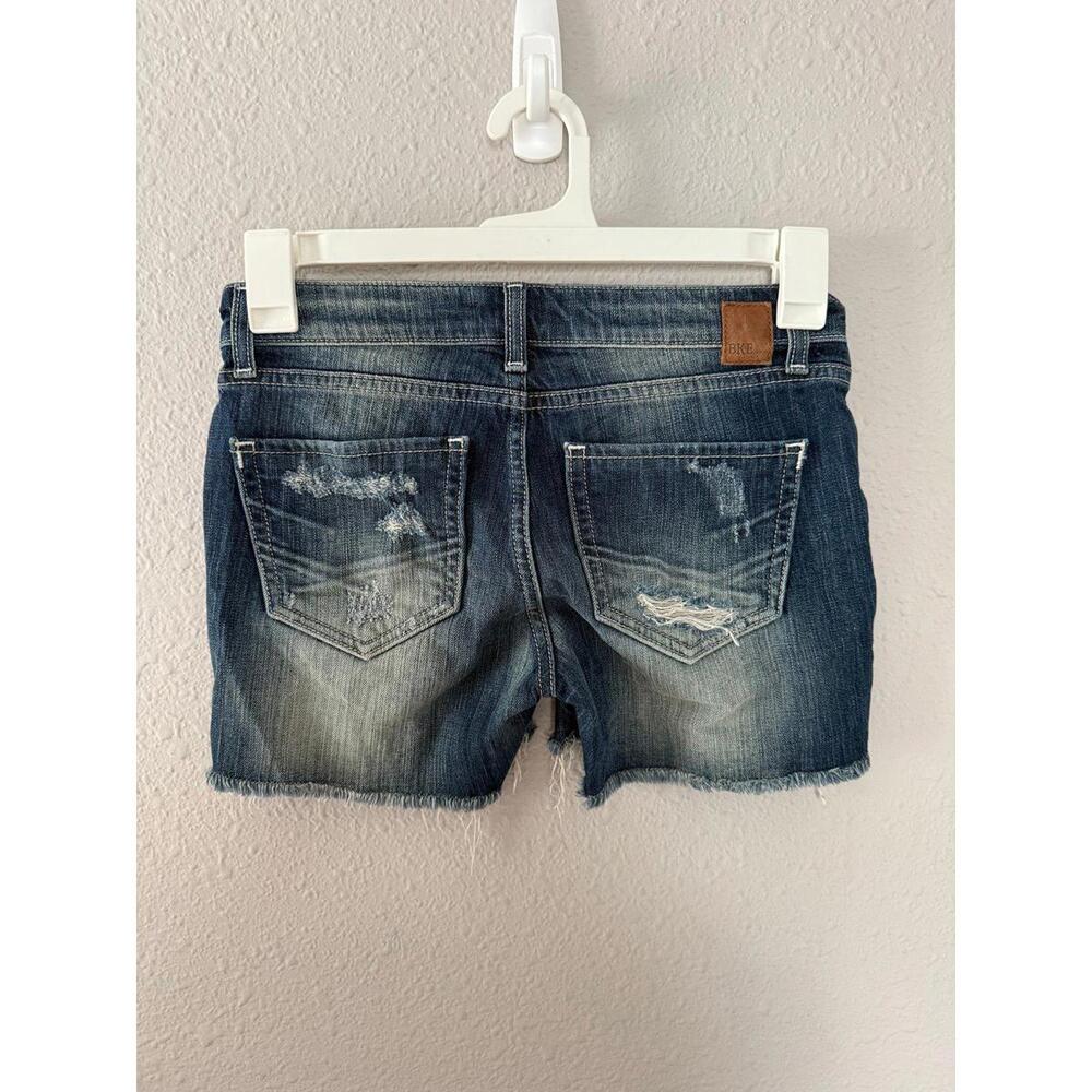 BKE Distressed Dark Blue Denim Jean Shorts